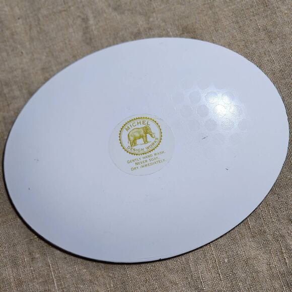 Elegant Glass Trinket Dish: Fleurs, Fruits & Bird Decoupage-Michel Design Works - Picture 7 of 7